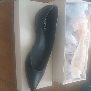 JustFab Black Classic Flats Sleek Loafers